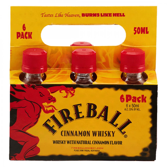 Fireball Cinnamon Whisky - 6x 50ml Bottles