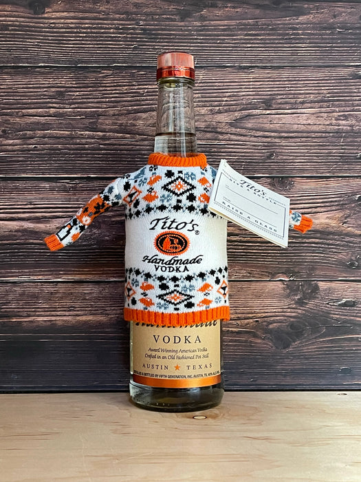 Titos Handmade Vodka Ugly Holiday Sweater Bottle (Limited Edition)-750ml