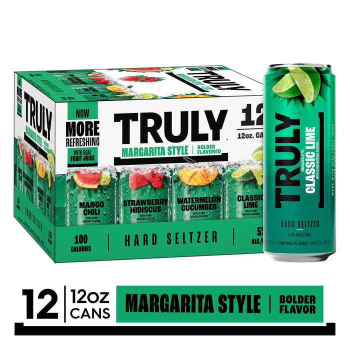 TRULY Hard Seltzer Margarita Style Variety Mix Pack - 12x 12oz Cans